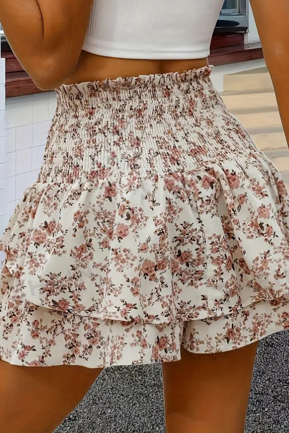 Apricot Floral Layered Skort - authentic country fashion from Working Bull