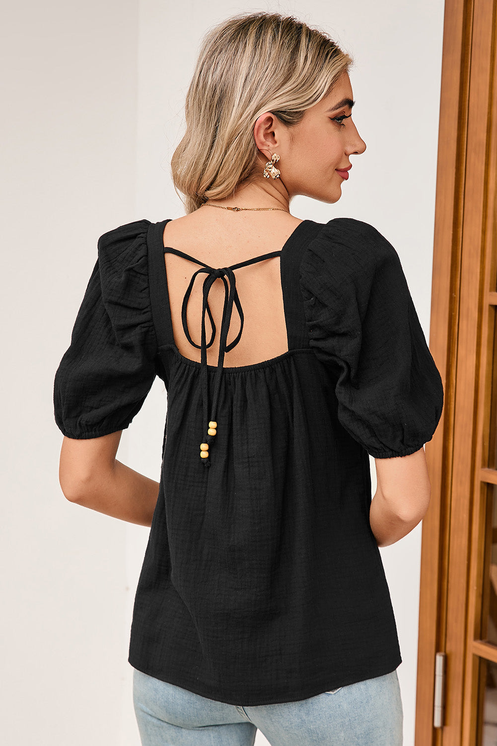 Crochet Square Neck Blouse - Authentic Country Fashion from Working Bull