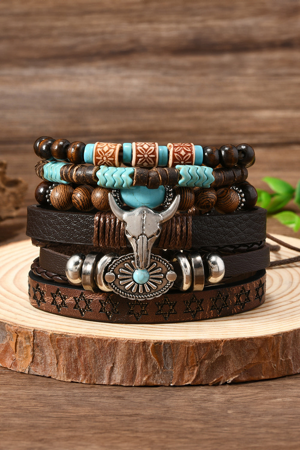 Turquoise Beaded Bracelet Set - authentic country accessories from Working Bull