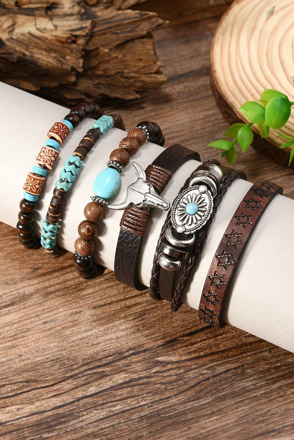 Turquoise Beaded Bracelet Set - authentic country accessories from Working Bull