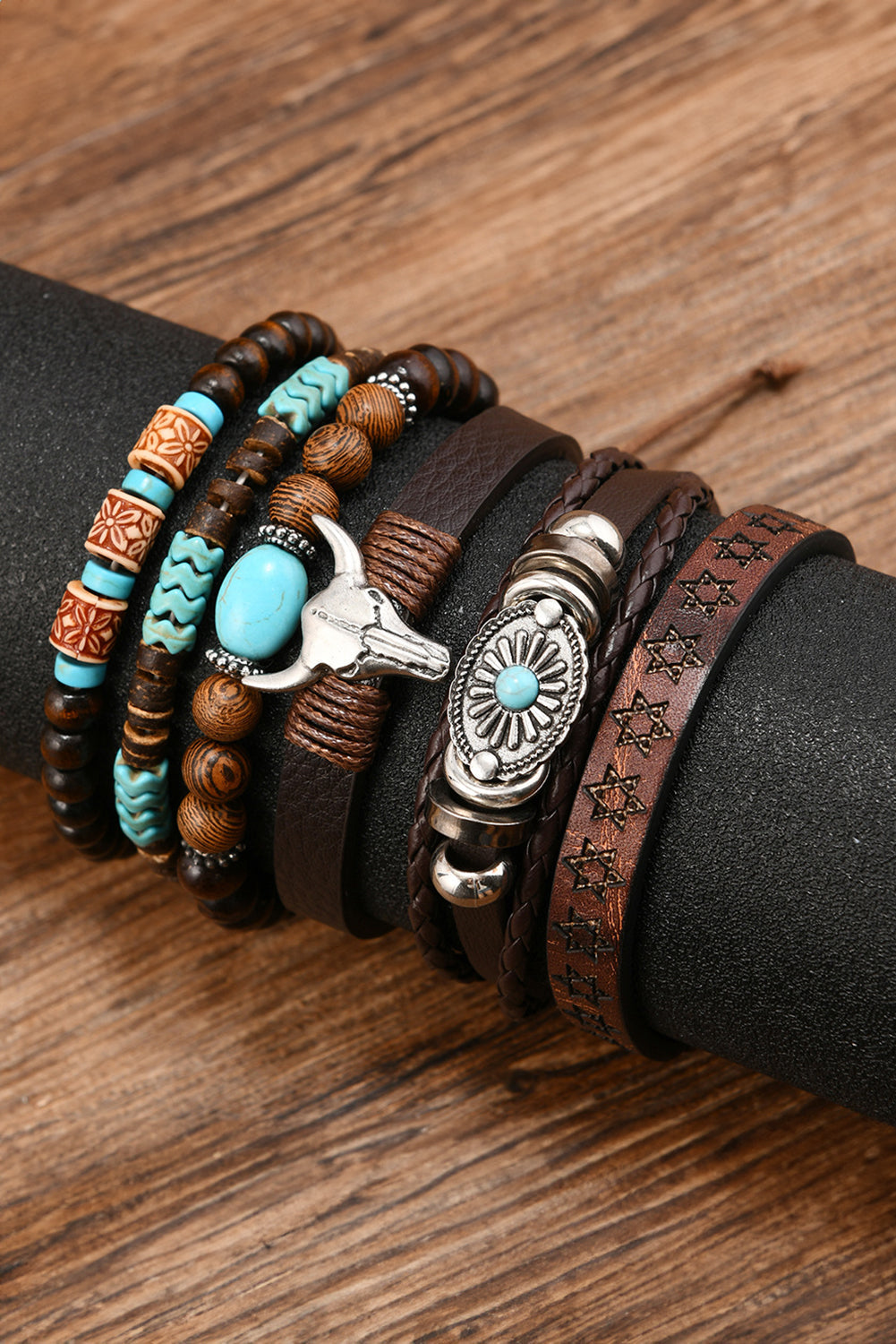 Turquoise Beaded Bracelet Set - authentic country accessories from Working Bull