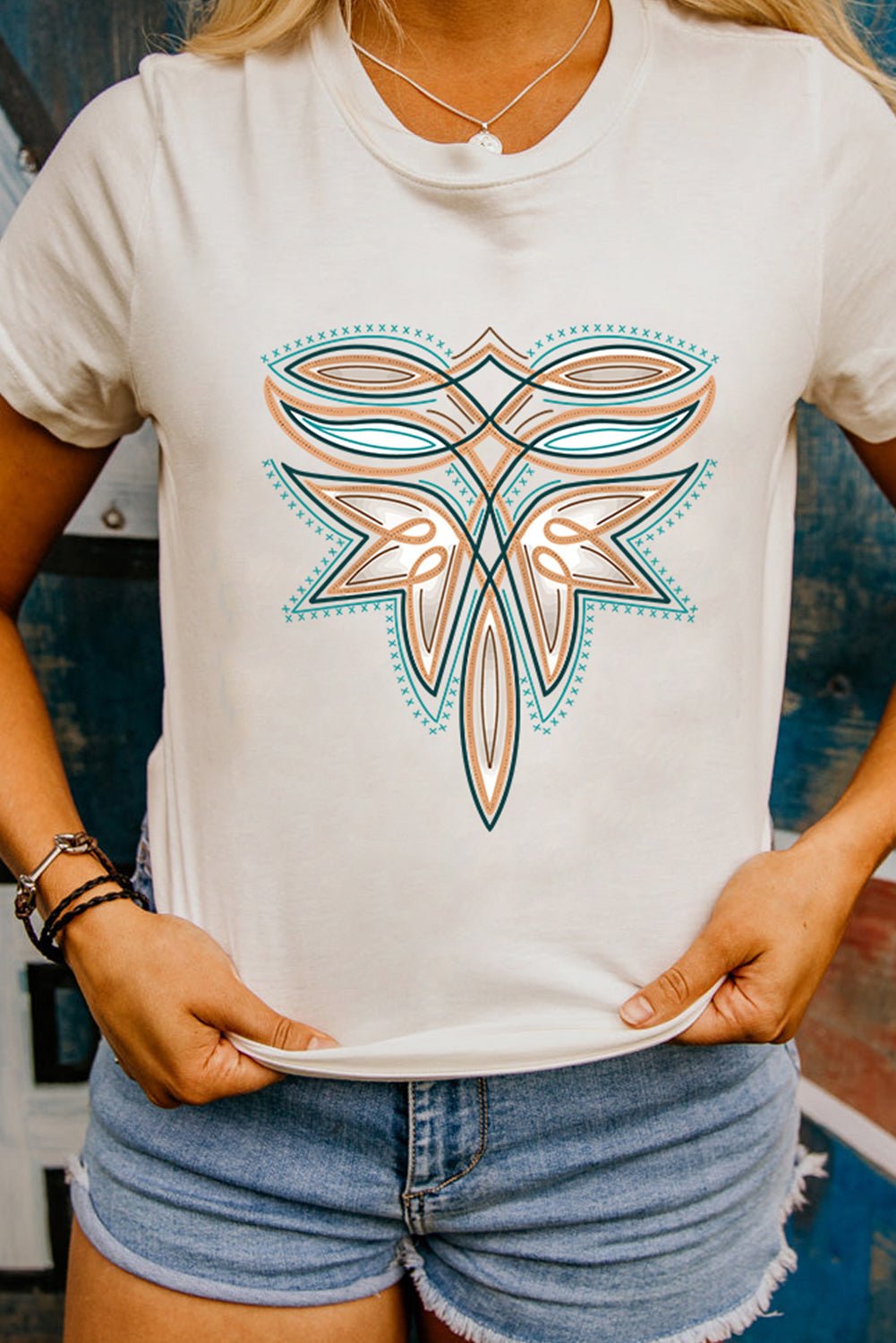 Boot Stitch Pattern Tee - authentic country fashion from Working Bull