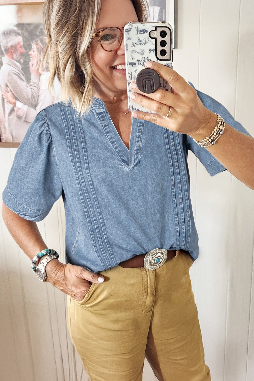 Myosotis Denim Top - authentic country fashion from Working Bull